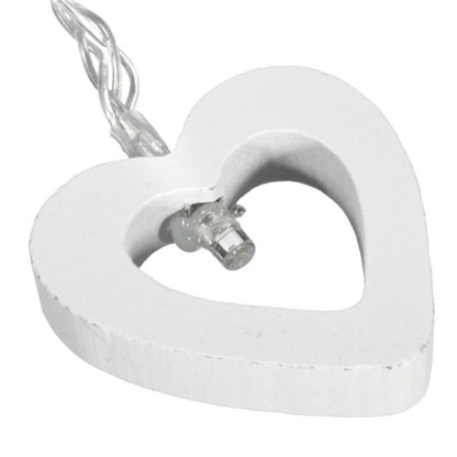 1.2m 10 LEDs Wooden Heart Christmas Party Outdoor Indoor Heart Decoration String Light