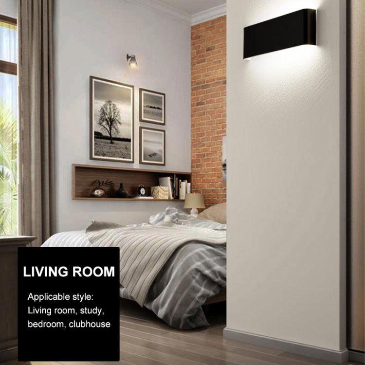 Modern Minimalist Living room Hallway Stairs Sconce LED Wall Lamp Creative Decoration Lighting, Black-15cm 6W, Black-30cm 12W
