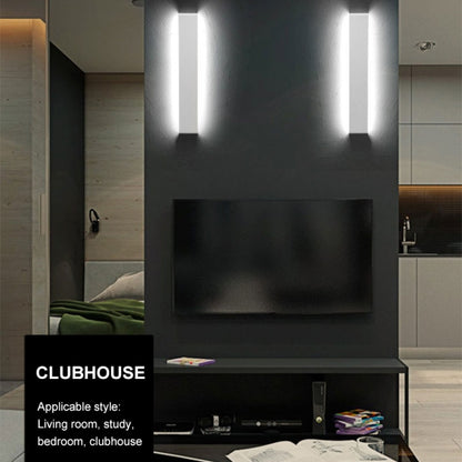 Modern Minimalist Living room Hallway Stairs Sconce LED Wall Lamp Creative Decoration Lighting, Black-15cm 6W, Black-30cm 12W