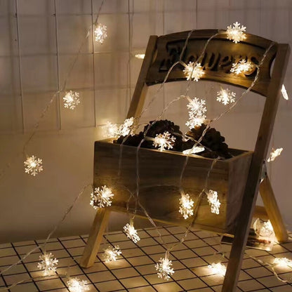 3m 20 LEDs USB Home New Year Christmas Decoration Snowflake Garland Light, Warm White, Colorful Light