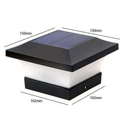 Solar LED Waterproof Outdoor Column Light Courtyard Lighting Lamp, Warm Light, White Light