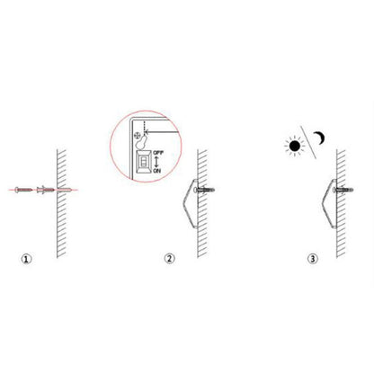 6 LEDs Solar Power IP55 Waterproof Light Sensor Wall Light Deck Lights, White light, Warm Light