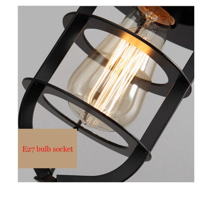 Creative Dock Retro Iron Restaurant Balcony Corridor Bedside Wall Lamp without Bulbs, 0022