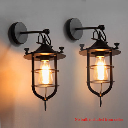 Creative Dock Retro Iron Restaurant Balcony Corridor Bedside Wall Lamp without Bulbs, 0022