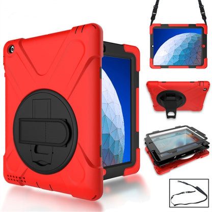 360 Degree Rotation Silicone Protective Cover with Holder and Hand Strap and Long Strap, for iPad 9.7 (2017) & (2018), for iPad Pro 9.7, for iPad 6 / iPad Air 2, for iPad 5 / iPad Air, for iPad 2 / 3 / 4, for iPad mini 1 / 2 / 3, for iPad mini 4       ...