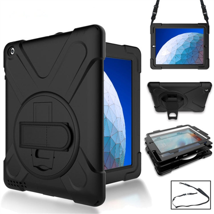 360 Degree Rotation Silicone Protective Cover with Holder and Hand Strap and Long Strap, for iPad 9.7 (2017) & (2018), for iPad Pro 9.7, for iPad 6 / iPad Air 2, for iPad 5 / iPad Air, for iPad 2 / 3 / 4, for iPad mini 1 / 2 / 3, for iPad mini 4       ...