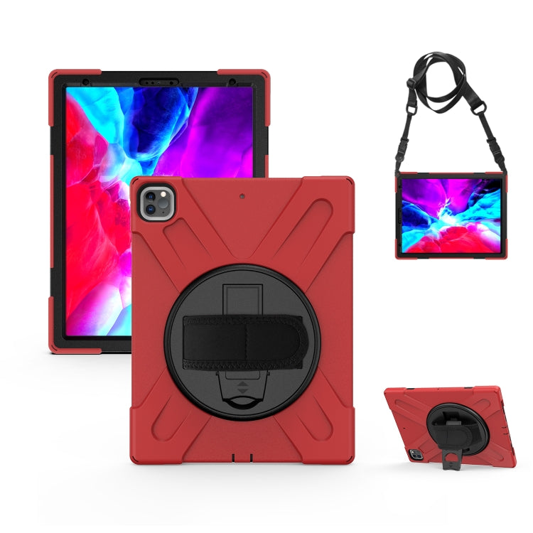 360 Degree Rotation Silicone Protective Cover with Holder and Hand Strap and Long Strap, for iPad 9.7 (2017) & (2018), for iPad Pro 9.7, for iPad 6 / iPad Air 2, for iPad 5 / iPad Air, for iPad 2 / 3 / 4, for iPad mini 1 / 2 / 3, for iPad mini 4       ...