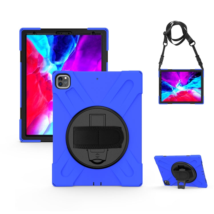 360 Degree Rotation Silicone Protective Cover with Holder and Hand Strap and Long Strap, for iPad 9.7 (2017) & (2018), for iPad Pro 9.7, for iPad 6 / iPad Air 2, for iPad 5 / iPad Air, for iPad 2 / 3 / 4, for iPad mini 1 / 2 / 3, for iPad mini 4       ...