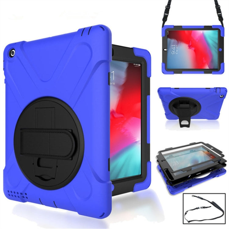 360 Degree Rotation Silicone Protective Cover with Holder and Hand Strap and Long Strap, for iPad 9.7 (2017) & (2018), for iPad Pro 9.7, for iPad 6 / iPad Air 2, for iPad 5 / iPad Air, for iPad 2 / 3 / 4, for iPad mini 1 / 2 / 3, for iPad mini 4       ...
