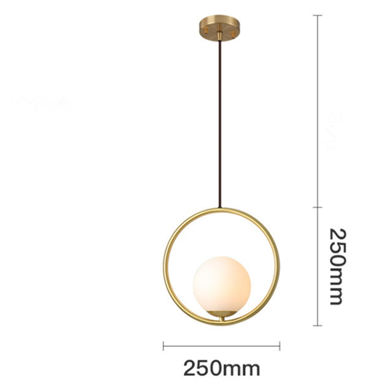 Restaurant Chandelier Single Head Creative Personality Simple Modern Copper Lamp, without Light Source  Round A1, with 5W Warm Light  Round A1, with 5W White Light  Round A1, with 5W Neutral Light  Round A1, with 5W Three-Color Light  Round A1         ...
