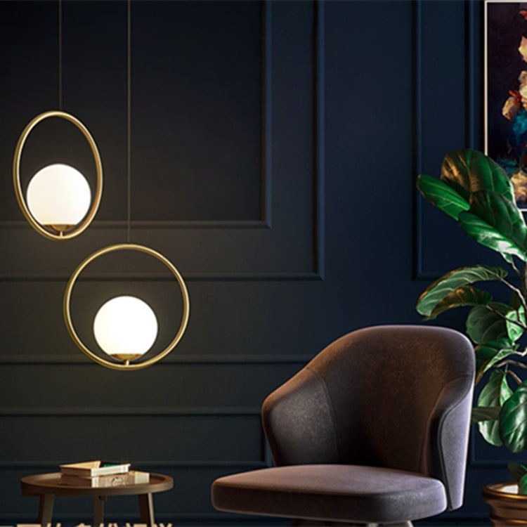 Restaurant Chandelier Single Head Creative Personality Simple Modern Copper Lamp, without Light Source  Round A1, with 5W Warm Light  Round A1, with 5W White Light  Round A1, with 5W Neutral Light  Round A1, with 5W Three-Color Light  Round A1         ...