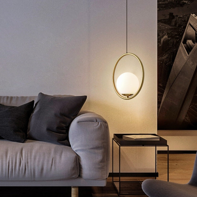 Restaurant Chandelier Single Head Creative Personality Simple Modern Copper Lamp, without Light Source  Round A1, with 5W Warm Light  Round A1, with 5W White Light  Round A1, with 5W Neutral Light  Round A1, with 5W Three-Color Light  Round A1         ...