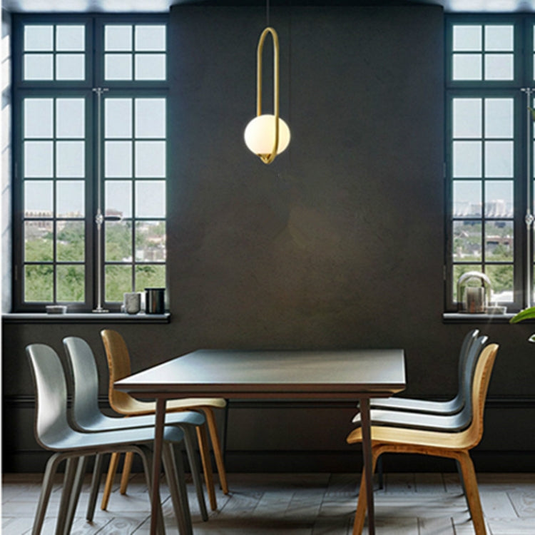 Restaurant Chandelier Single Head Creative Personality Simple Modern Copper Lamp, without Light Source  Round A1, with 5W Warm Light  Round A1, with 5W White Light  Round A1, with 5W Neutral Light  Round A1, with 5W Three-Color Light  Round A1         ...