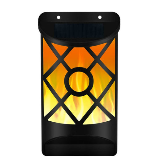 Solar Flame Courtyard Flood Light Wall Lamp Outdoor Lawn Landscape Street Light Induction Lamp, 66 LEDs