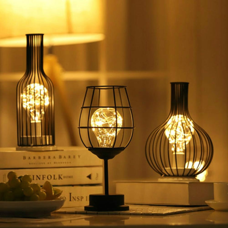 Retro Classic Iron Art LED Table Lamp Reading Lamp Night Light Bedroom Lamp Desk Lighting Home Decoration, Red Wine Glass, Red Wine Bottle, Wake up Bottle, Separate Jug, Red Ｗine Glass + Red Ｗine Bottle, Red Wine + Red Wine + Hangover