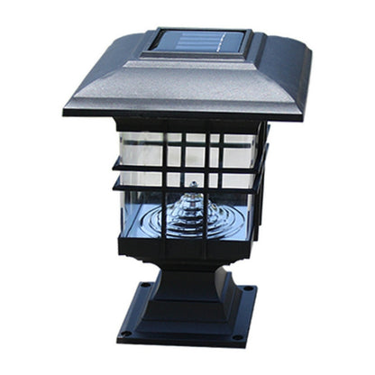 Solar Pillar Light Outdoor Waterproof Decorative Garden Lawn Wall Lamp