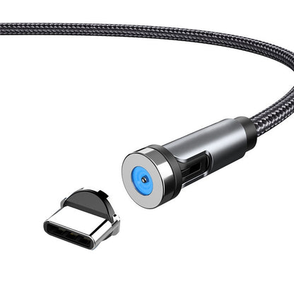 CC56 Dust Plug Rotating Magnetic Wire, Cbale Length: 2m, 2m Android Head, 2m Micro USB, 2m Type-C Head, 2m 8Pin Head, 2m Line+Three Heads, 2m + 8Pin + Type-C/USB-C + Micro USB, 2m Line