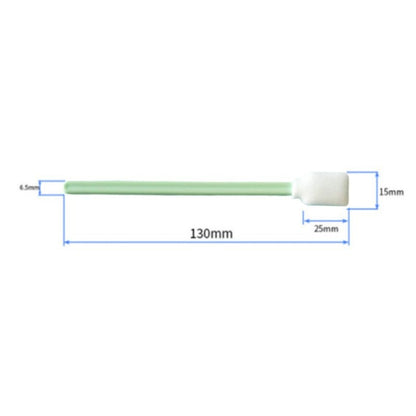100 Sticks Inkjet Sponge Flat Head Cleaning Wipe Industrial Rod, 13cm
