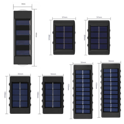 Solar Wall Lamp Outdoor Waterproof Up And Down Double-headed Spotlights, 2LED NiMH, 6LED NiMH