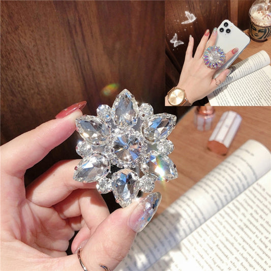 2 PCS Lazy Man Live Shooting Mobile Phone Rotating Ring Buckle Holder, Big Diamond, Small Diamond, Colorful Full Diamond, Square, Satellite Long Diamond, Flower Long Diamond, Full of Pearls, Round Pearl, Five Pearl