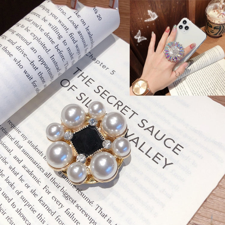 2 PCS Lazy Man Live Shooting Mobile Phone Rotating Ring Buckle Holder, Big Diamond, Small Diamond, Colorful Full Diamond, Square, Satellite Long Diamond, Flower Long Diamond, Full of Pearls, Round Pearl, Five Pearl