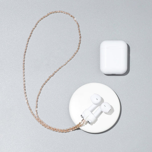 AIRPODS Wireless Headset Anti-lost Chain Strong Magnetic Sleeve Titanium Steel Stainless Steel Color Retention Anti-lost Necklace, Golden, Rose Gold, Black Gold, Steel Color