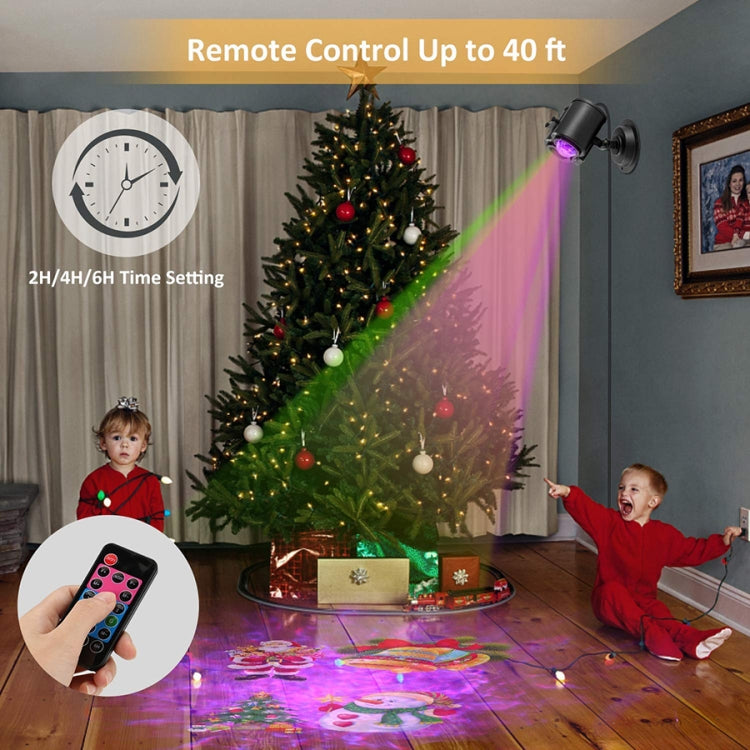 12W RGBW LED Double Tube Water Waves Lamp Christmas Projection Light, 12 Patterns, 16 Patterns