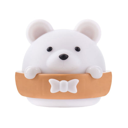 Bear Remote Control Night Light Bedside Eye Protection Wall Lamp with 3 Light Modes, CN Plug, Rechargeable