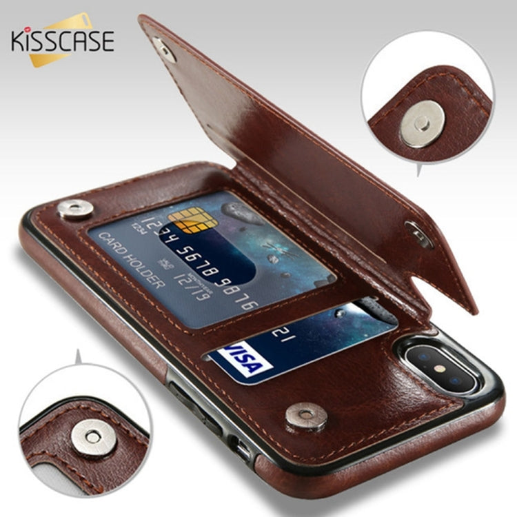 For iPhone XS Max Retro PU Leather Case Multi Card Holders Phone Cases , For iPhone XS Max