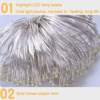 4m 40LEDs Gift Decoration Ribbon Light String LED Copper Wire Ribbon Christmas Tree Top Bowknot Light, Warm White Light, White Light, Colorful Light