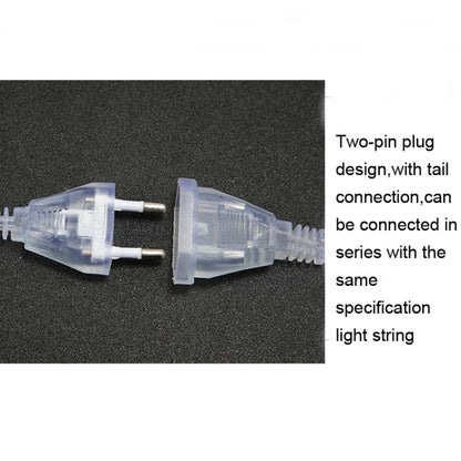 LED Inverted V Snowflake Five-Star Decorative Lights Christmas Waterproof String Lights, EU Plug, Warm White Light, Colorful Light