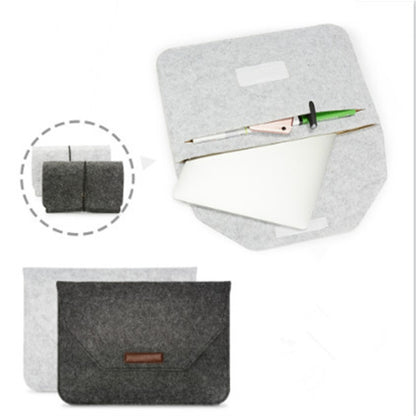 Portable Air Permeable Felt Sleeve Bag for MacBook Laptop, with Power Storage Bag, 12 inch, 13 inch, 15 inch, 11 inch