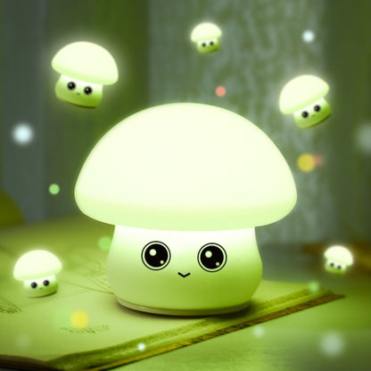 Silicone Colorful Mushroom Night Light Bedside Sleeping Table Lamp, 0.8W