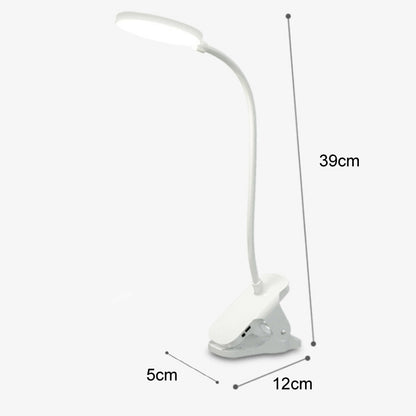 Charging 800mAh Single Color Temperature Three-level Adjustment LED Clip Desk Lamp USB Eye Protection Bedside Lamp, Plug-in, Charging 800mAh