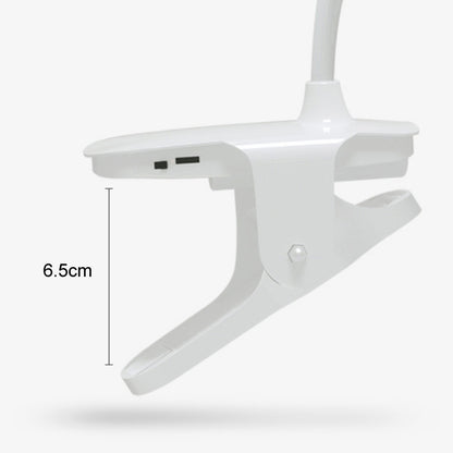 Charging 800mAh Single Color Temperature Three-level Adjustment LED Clip Desk Lamp USB Eye Protection Bedside Lamp, Plug-in, Charging 800mAh