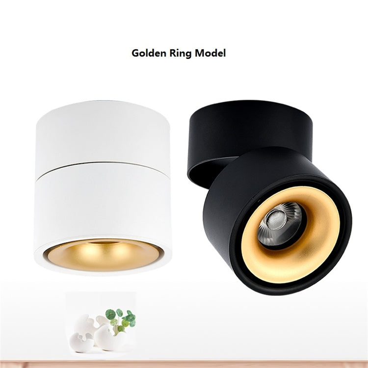 360 Degrees Rotatable Foldable COB LED Background Spot Light Surface Mounted Ceiling Lamp, 7W Warm White, 7W White, 10W Warm White, 10W White, 12W Warm White, 12W White