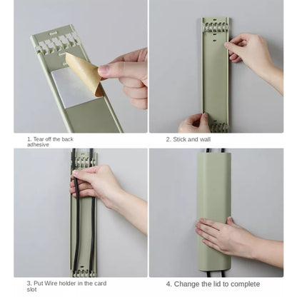 BF1805 5 PCS Plastic Concealed Cable Stick-On Cable Management Box