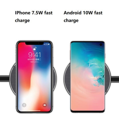 K8 15W Universal Aluminum Alloy Mobile Phone Wireless Charger, with 1m Cable, with 50cm Cable