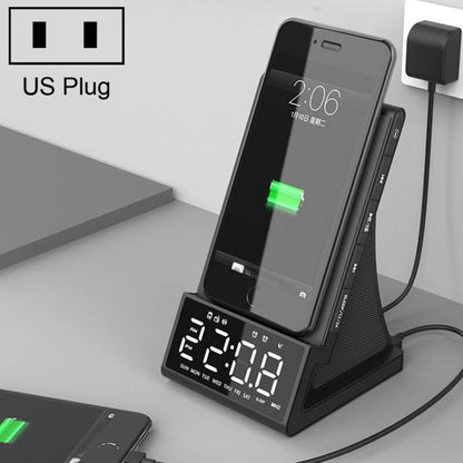 X7 Multifunctional Wireless Charging Bluetooth Speaker with Alarm Clock & Radio & Remote Control, US Plug, UK Plug, EU Plug, AU Plug