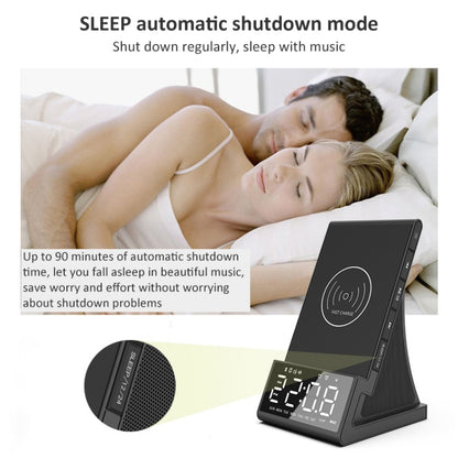 X7 Multifunctional Wireless Charging Bluetooth Speaker with Alarm Clock & Radio & Remote Control, US Plug, UK Plug, EU Plug, AU Plug