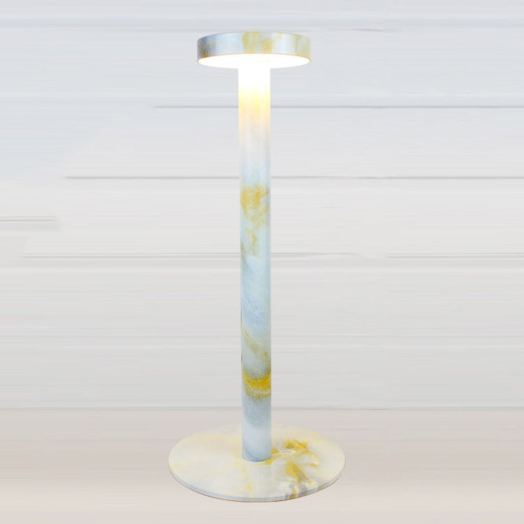 BC965 Student Eye Protection USB Waterproof LED Table Lamp Bedside Bar Table Lamp, Black, White Storage, Ink Marble Pattern