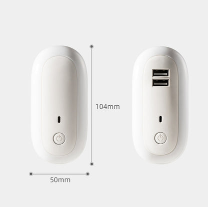Remote Control Timer Dimming Night Light Bedroom Socket LED Wall Light, CN Plug, Dual-USB