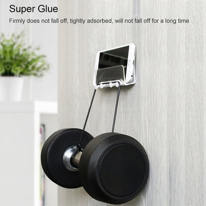 Free Punching Wall Phone Holder Wall-Mounted Charging Base Bracket, (White)
