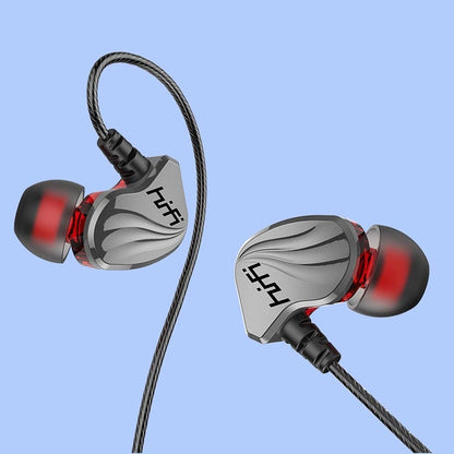In-Ear Earphone Bass Mobile Phone Game Sports Wired Headset, Black, Silver