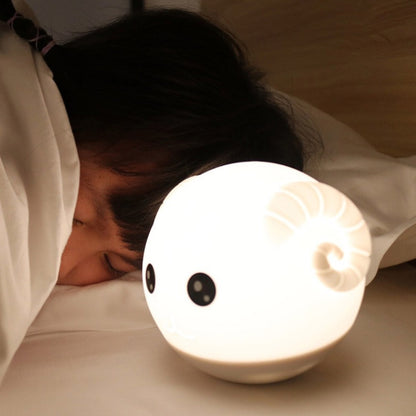 ZD-26 Silicone Children With Sleep Pat Night Light, ZD-26 Goat Colorful, ZD-26 Goat Warm Light