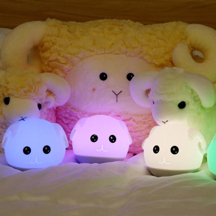 ZD-26 Silicone Children With Sleep Pat Night Light, ZD-26 Goat Colorful, ZD-26 Goat Warm Light