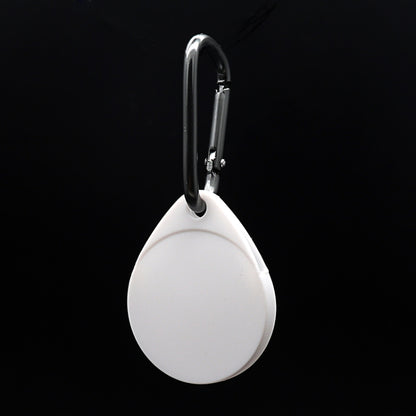 2 PCS Drop Shape  Shockproof Anti-scratch Silicone Protective Case with Carabiner for AirTag 2nd Gen / AirTag 1st Gen