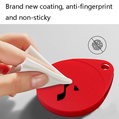 2 PCS Drop Shape  Shockproof Anti-scratch Silicone Protective Case with Carabiner for AirTag 2nd Gen / AirTag 1st Gen