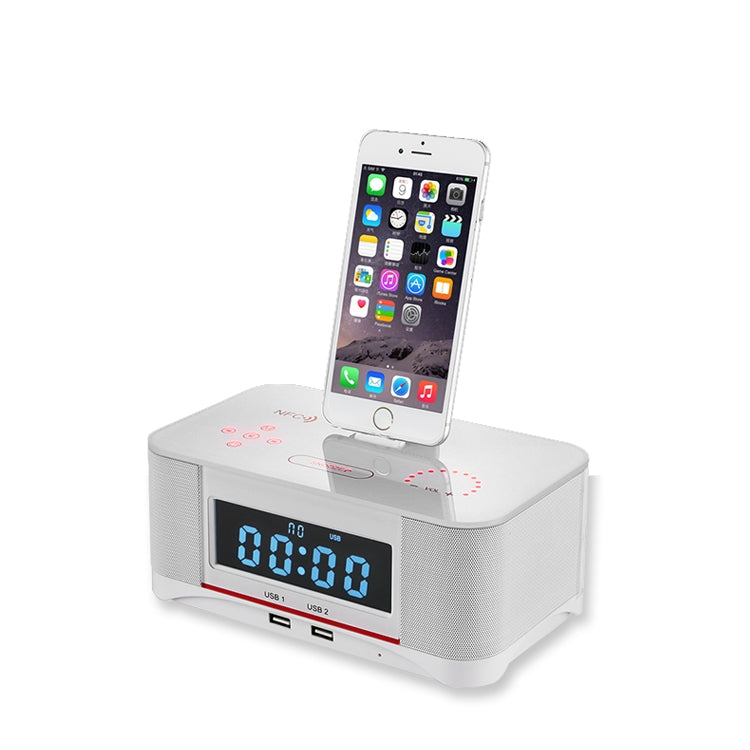 A8 Charging Base Audio NFC Bluetooth Speaker Alarm Clock, US Plug, EU Plug, UK Plug