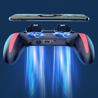 H10 4 in 1 Dual Fan Cooling Gamepad Game  Auxiliary Button Grip with Stand & Power Bank Function, Plug-in, 2500 mAh, 5000 mAh
